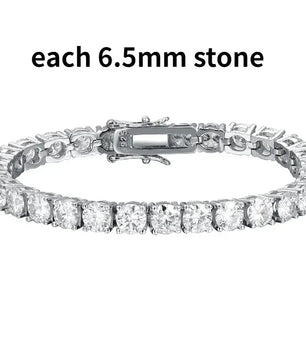 Moissanite Tennis Bracelet in Sterling Silver | 2-6.5MM - Ornalux