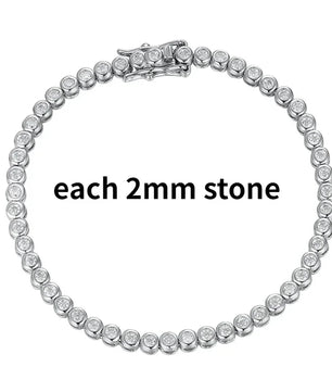 Moissanite Tennis Bracelet in Sterling Silver | 2-6.5MM - Ornalux
