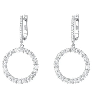 All Moissanite Diamond Drop Earrings - Ornalux