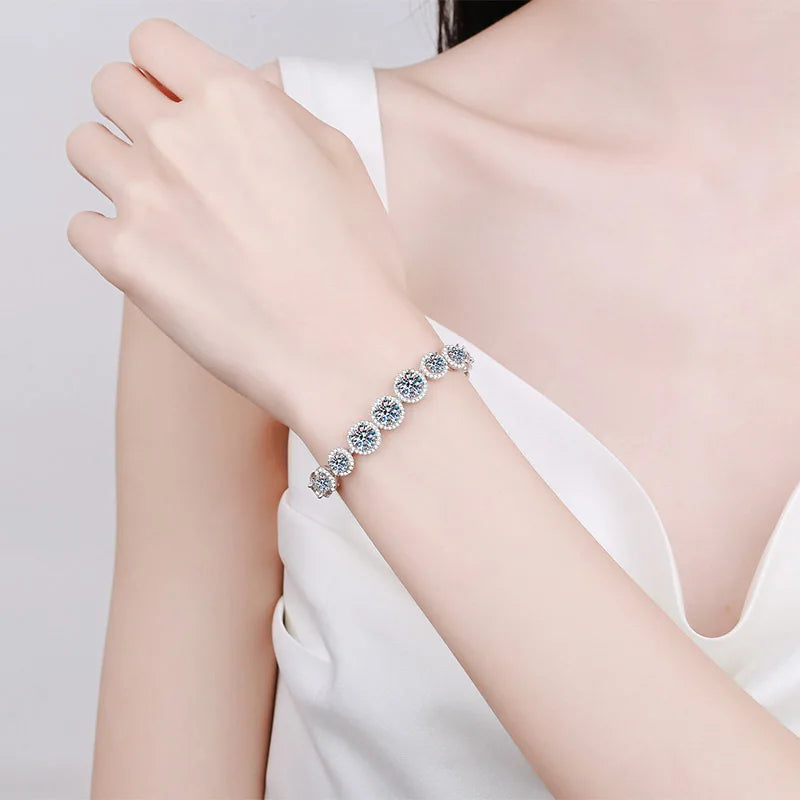 Luxury 11.1CT Moissanite Tennis Bracelet - Ornalux