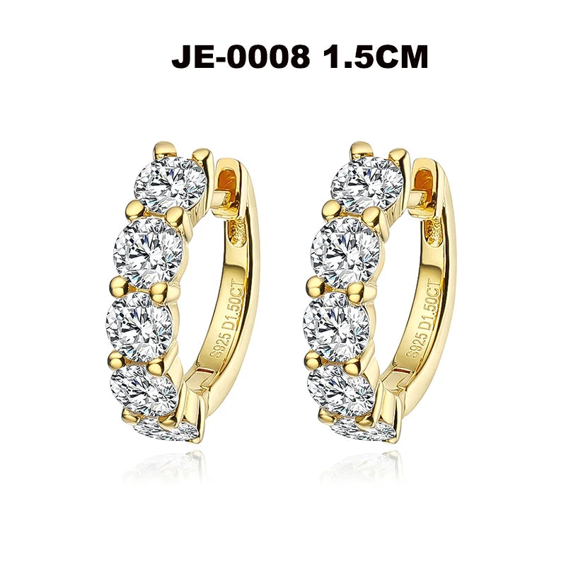 18k 3cttw Moissanite Hoop Earrings - Ornalux
