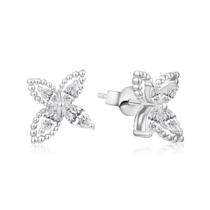 D VVS1 Moissanite butterfly Stud Earrings - Ornalux