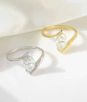 1 Carat Horse Eye Marquise Cut Moissanite Ring - Ornalux