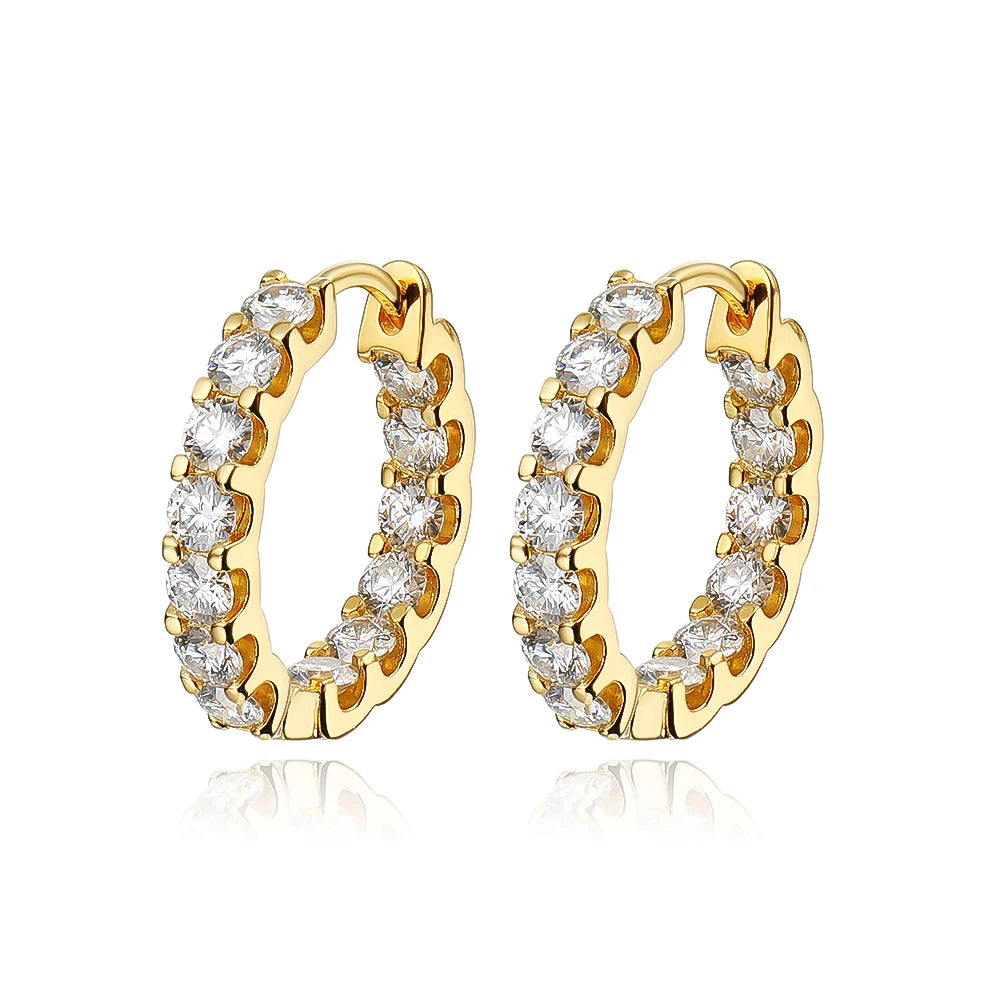 Sparkling 2.6CT Moissanite Hoop Earrings (4 Colors) - Ornalux