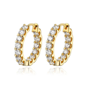 Sparkling 2.6CT Moissanite Hoop Earrings (4 Colors) - Ornalux