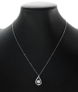 Sparkling 1.0ct Moissanite Pendant - 925 Silver - Ornalux