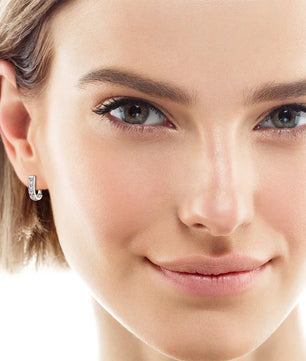 18k Plated 1cttw Moissanite Hoop Earrings - Ornalux