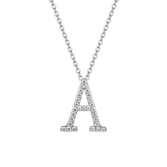 D VVS1 Moissanite Letters Necklace Pendant - Ornalux