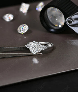 3Ct Oval Cut Moissanite Diamond Engagement Ring - Ornalux