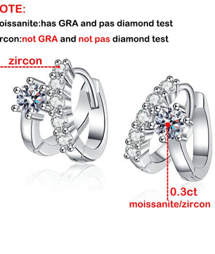 Certified Moissanite Stud Earrings - Sparkling Earrings - Ornalux