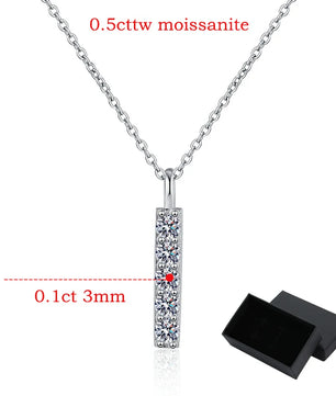 D Color 5 Gems Moissanite Necklace - Ornalux