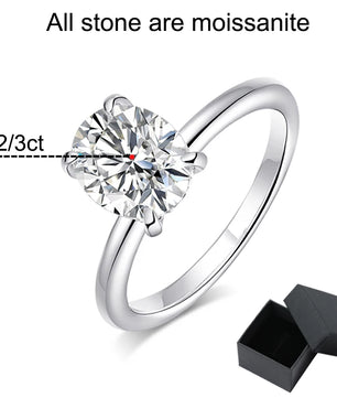 2Ct Luxury White Gold Oval Moissanite Wedding Ring Set - Ornalux