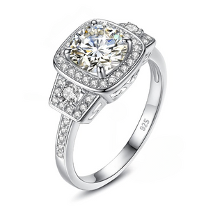 1.5Ct D Color Moissanite Ring - Gold Plated Jewelry