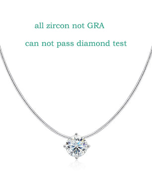 2CT Certified Moissanite Necklace - Sparkling Pendant - Ornalux