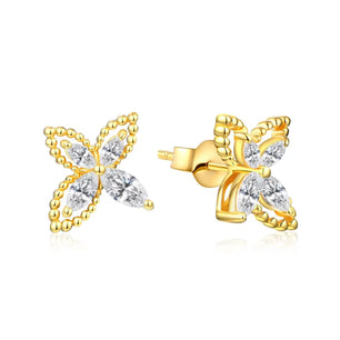 D VVS1 Moissanite butterfly Stud Earrings - Ornalux