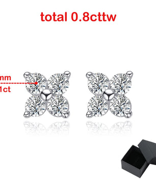 Classic Moissanite Stud Earrings - 4 Stones - Ornalux