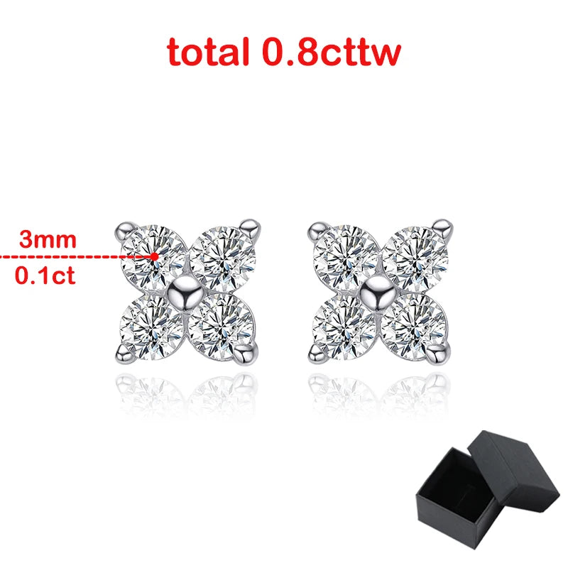 Classic Moissanite Stud Earrings - 4 Stones - Ornalux