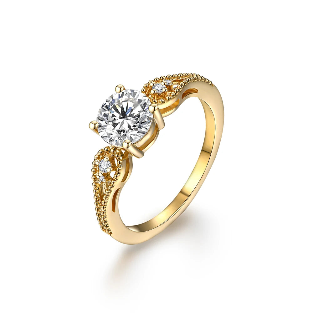 1.0CT Moissanite Gold Ring for Women - Ornalux