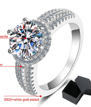 3CT Luxury Moissanite Wedding Ring - Sparkling Engagement Ring - Ornalux