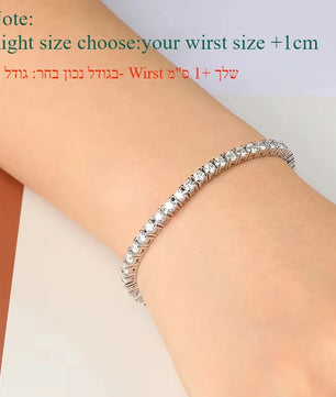 Moissanite Tennis Bracelet in Sterling Silver | 2-6.5MM - Ornalux