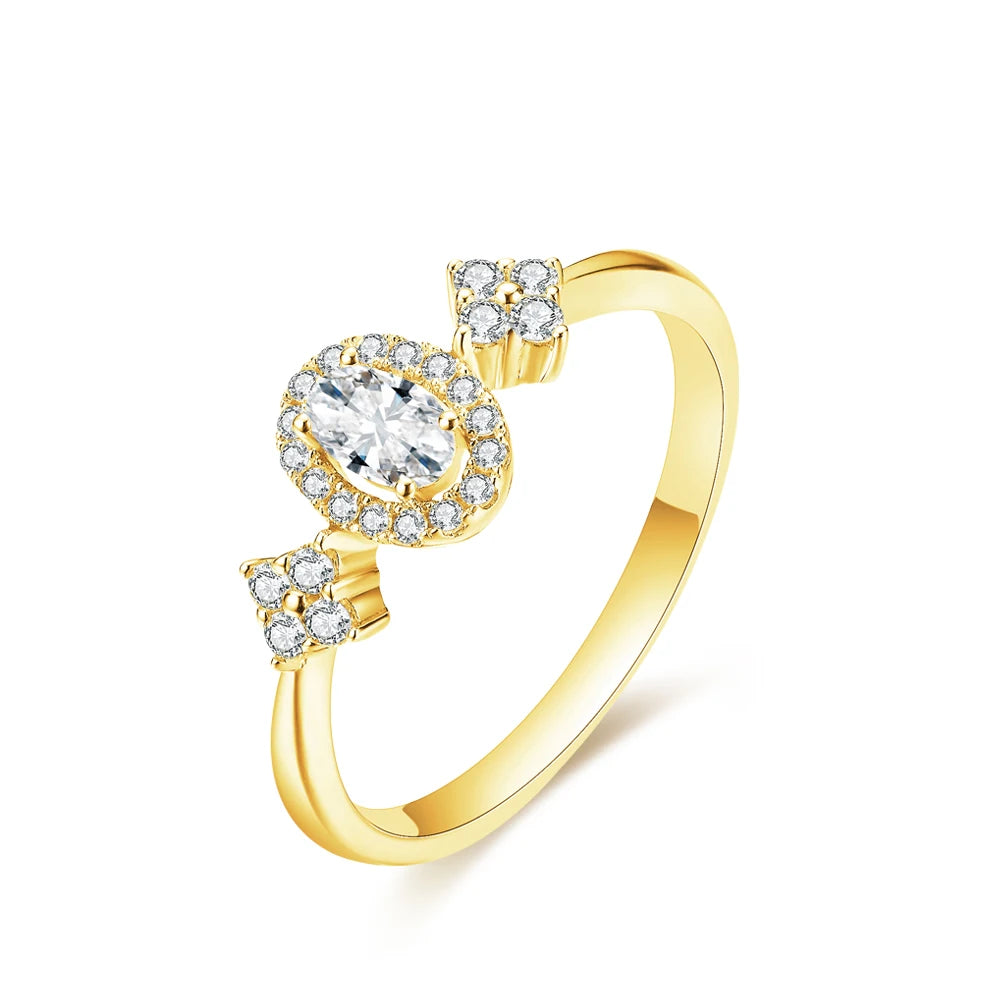 Oval Cut Moissanite Wedding Band - Classic Gift - Ornalux