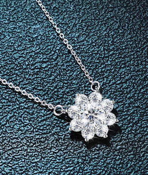 Luxury 2ct Moissanite Sunflower Necklace - Ornalux