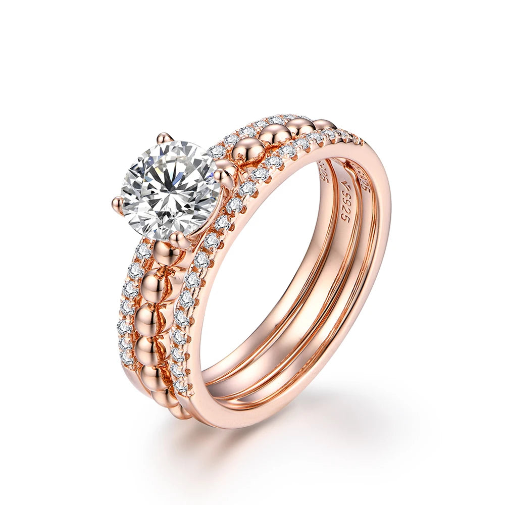 Luxury D Color Round Cut Moissanite Ring for Women - Ornalux