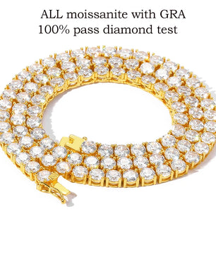 Sparkling Moissanite Tennis Chain Necklace - Ornalux