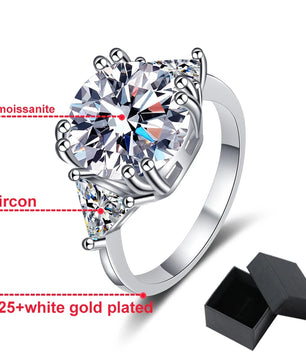 Luxury 5Ct D Color Moissanite Ring - Ornalux