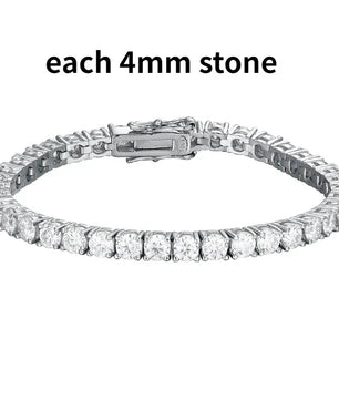 Moissanite Tennis Bracelet in Sterling Silver | 2-6.5MM - Ornalux