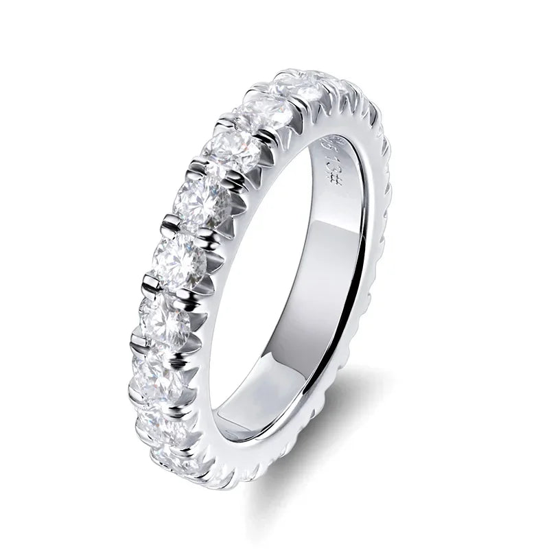 3mm All Moissanite Ring Full Eternity Band - Ornalux