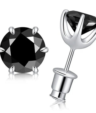 Hip Hop Black Moissanite Stud Earrings - Ornalux