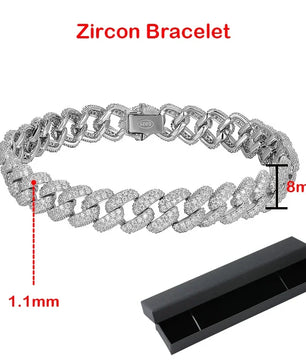 Cuban Bracelet High Carbon Diamond Finish - Ornalux