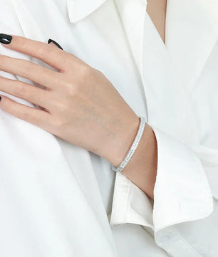 Real GRA Certified D Color Moissanite Bracelet Bangle - Ornalux