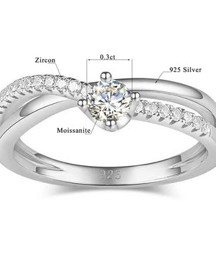 High Quality 4mm Moissanite Wedding Band - Ornalux