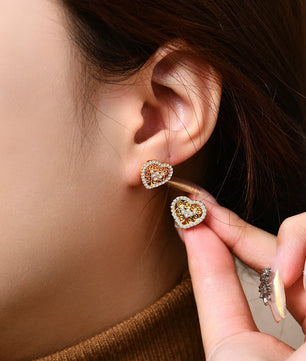 Luxury Heart Shape Moissanite Stud Earrings - Ornalux