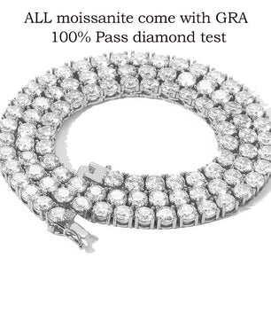 Sparkling Moissanite Tennis Chain Necklace - Ornalux