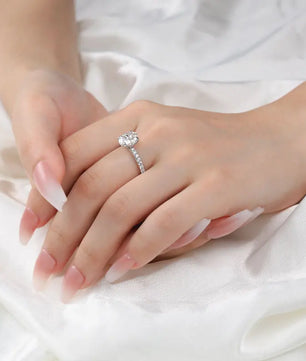 2.4Cttw Oval Cut Moissanite Wedding Ring - Ornalux